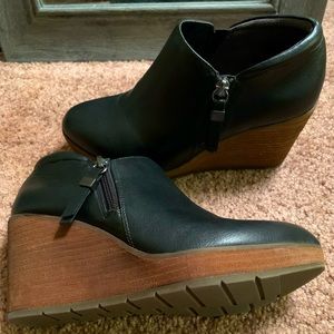 Black Wedge Ankle Boots